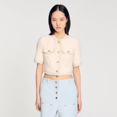 Sandro Women Short-sleeved tweed jacket