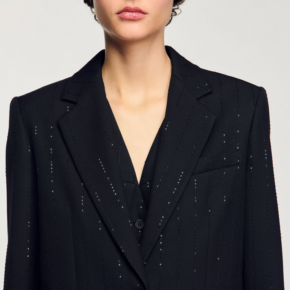 Sandro Women Sequinned suit jacket