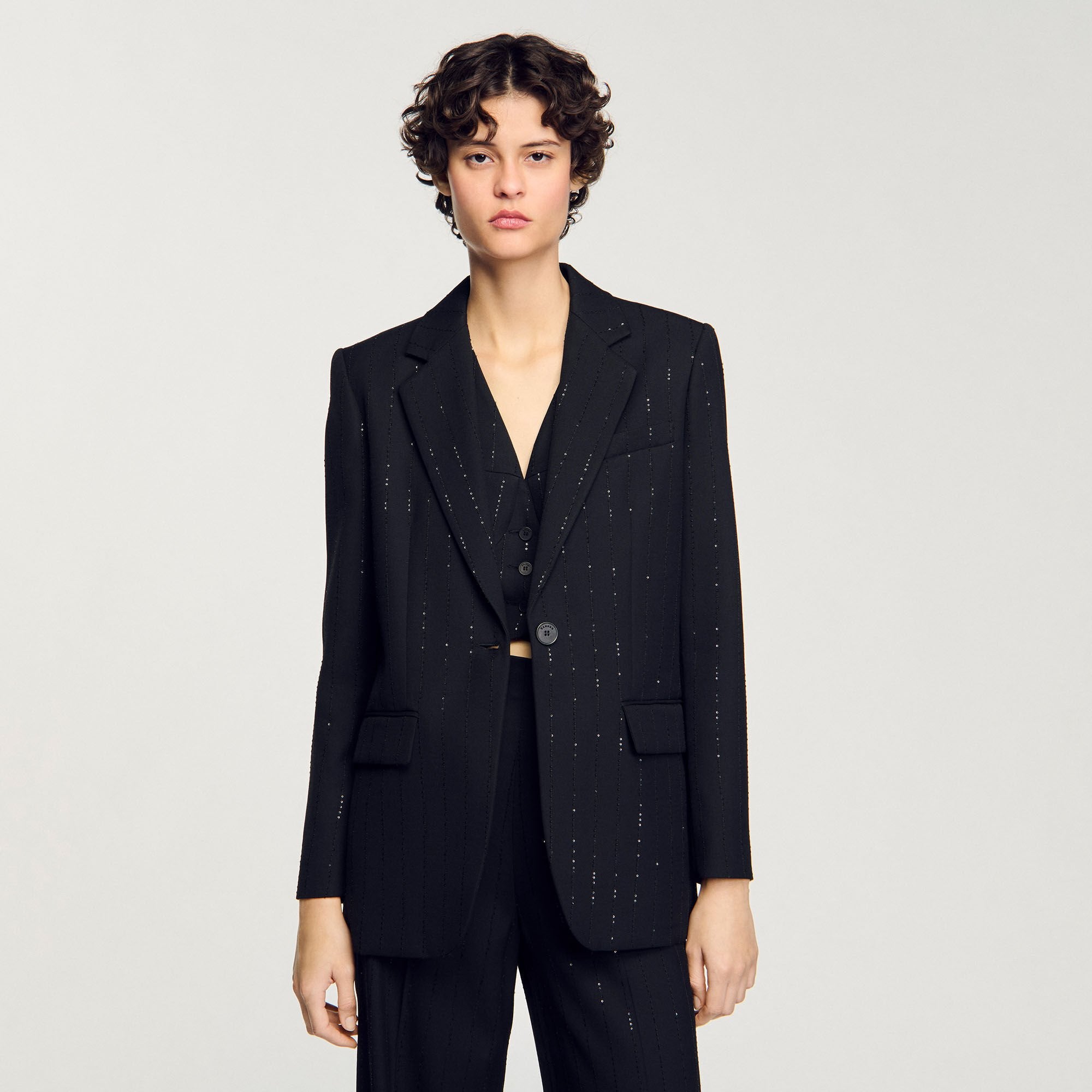 Sandro Women Sequinned suit jacket