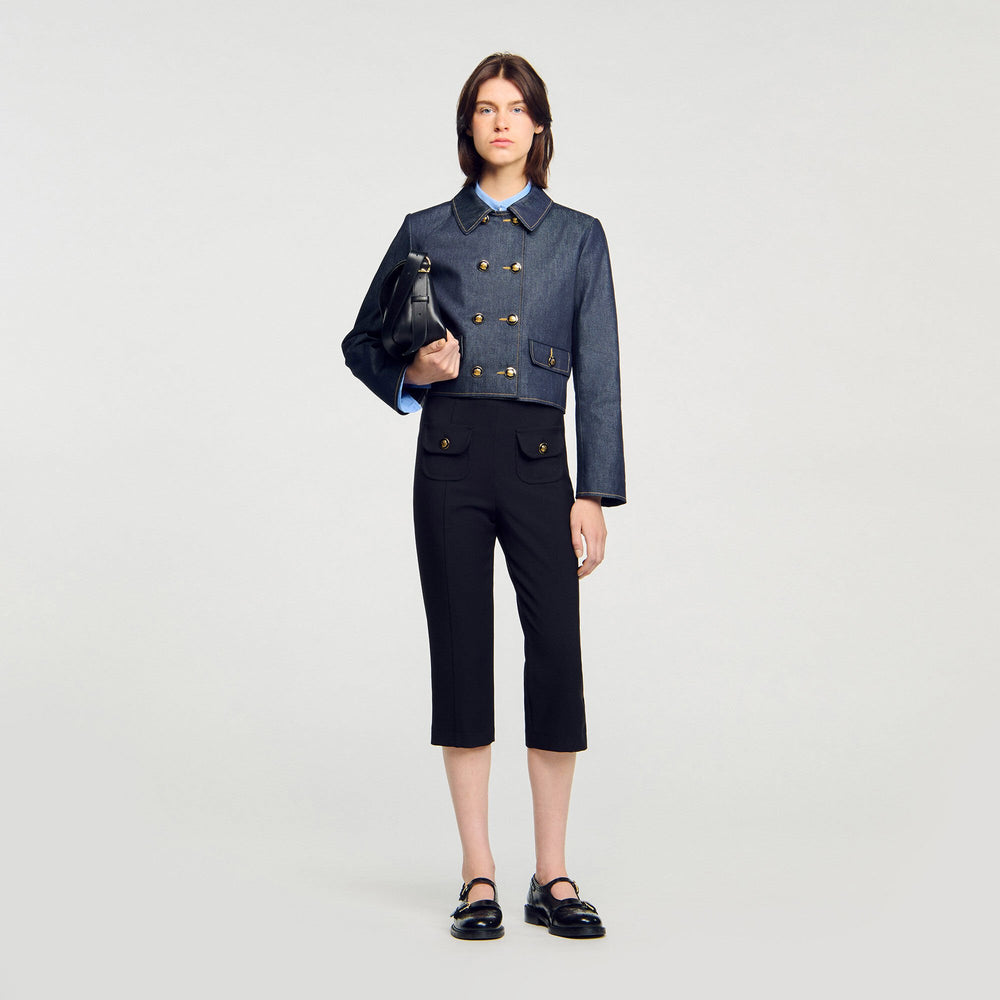 Sandro Women Denim tailored jacket