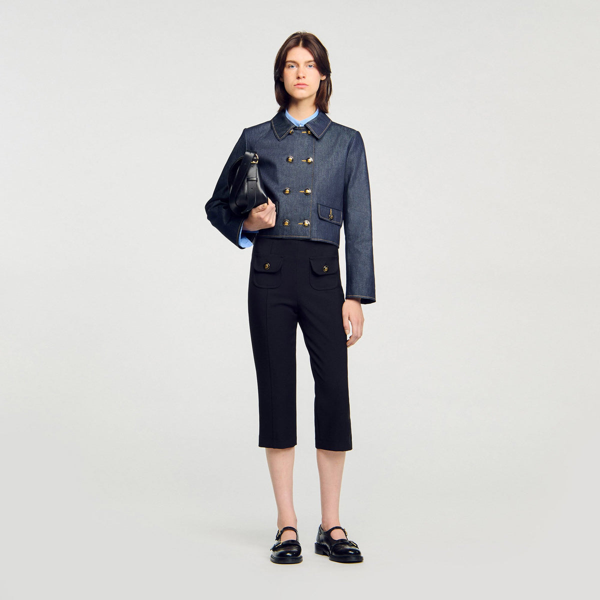 Sandro Women Denim tailored jacket