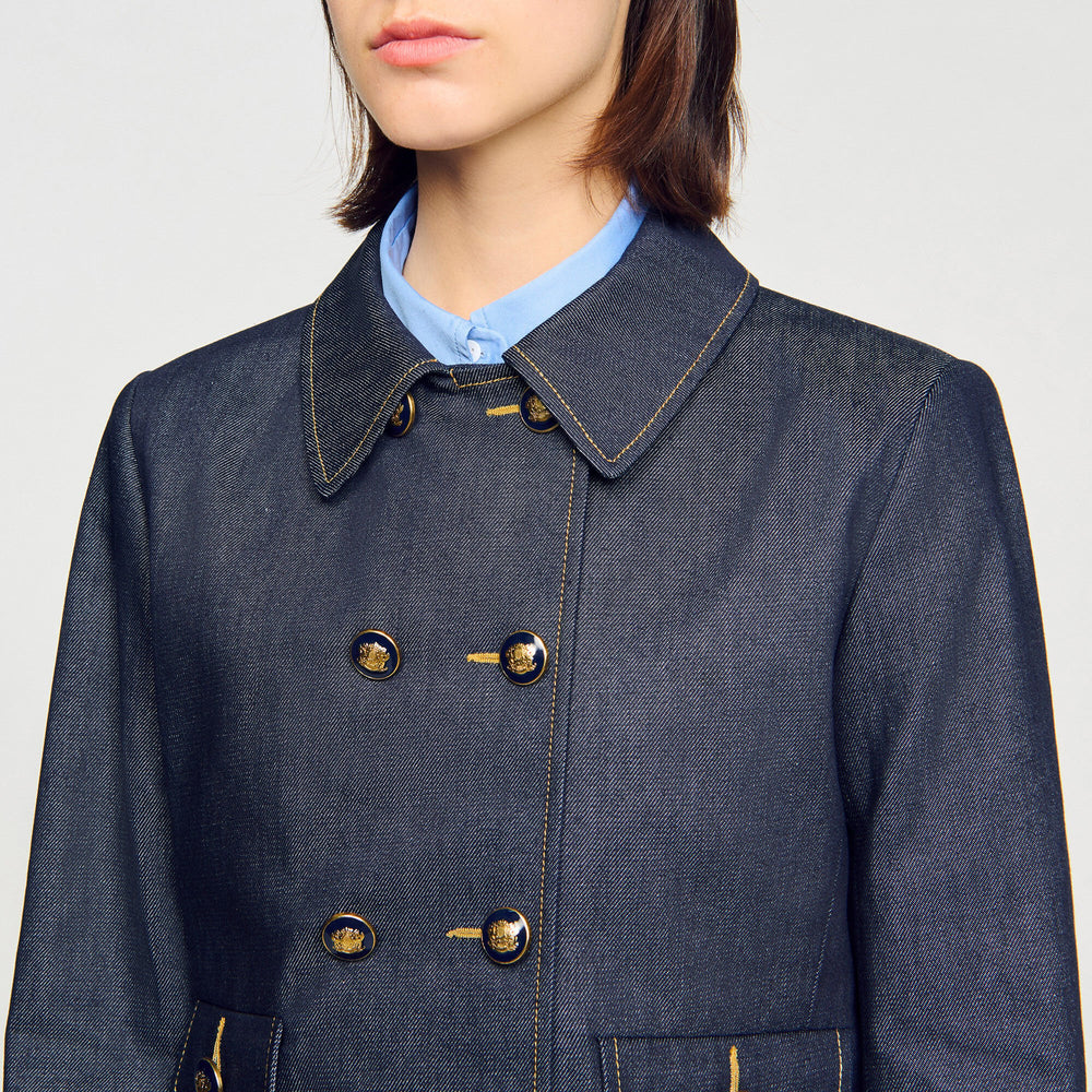 Sandro Women Denim tailored jacket