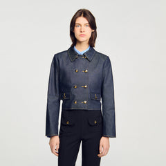 Sandro Women Denim tailored jacket