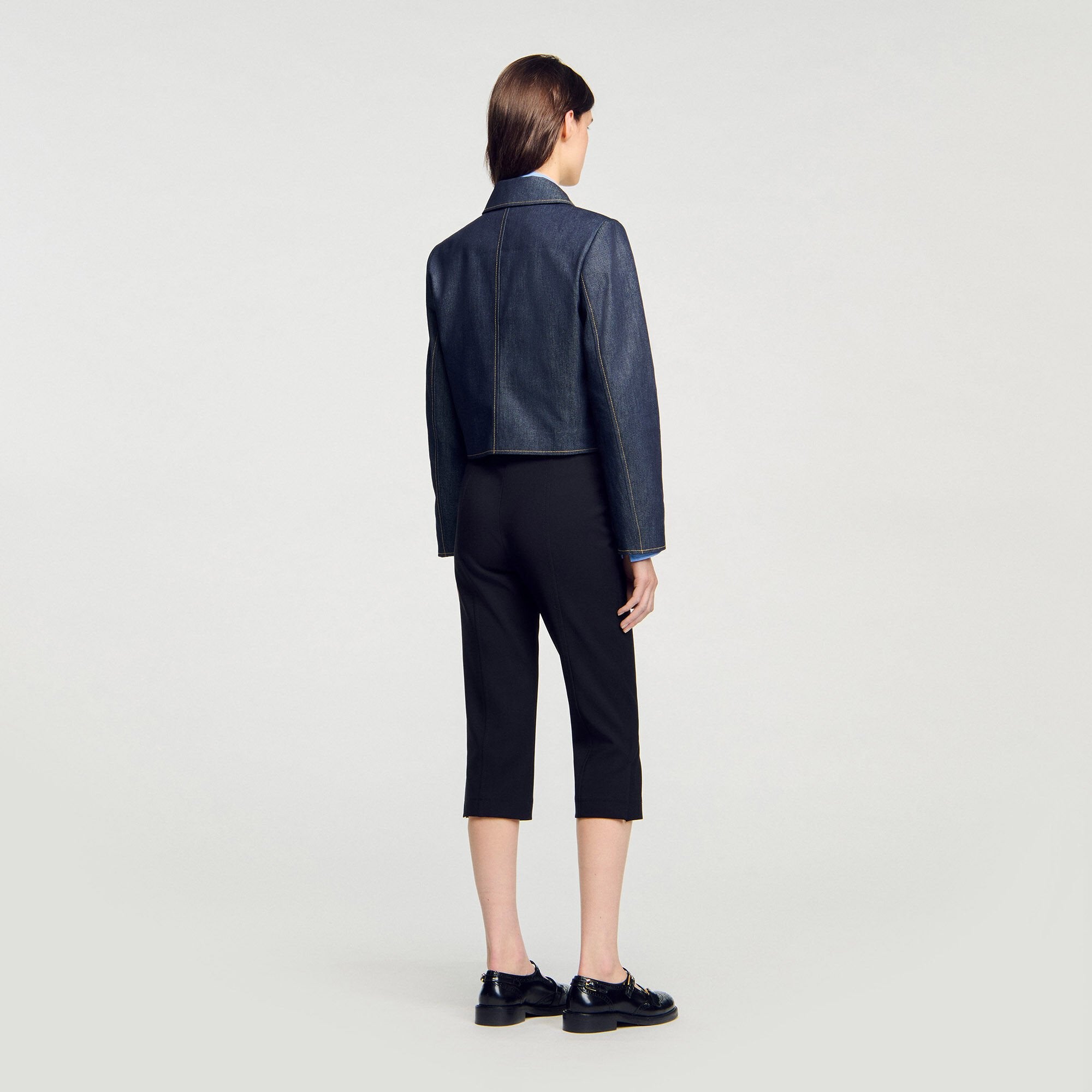Sandro Women Denim tailored jacket