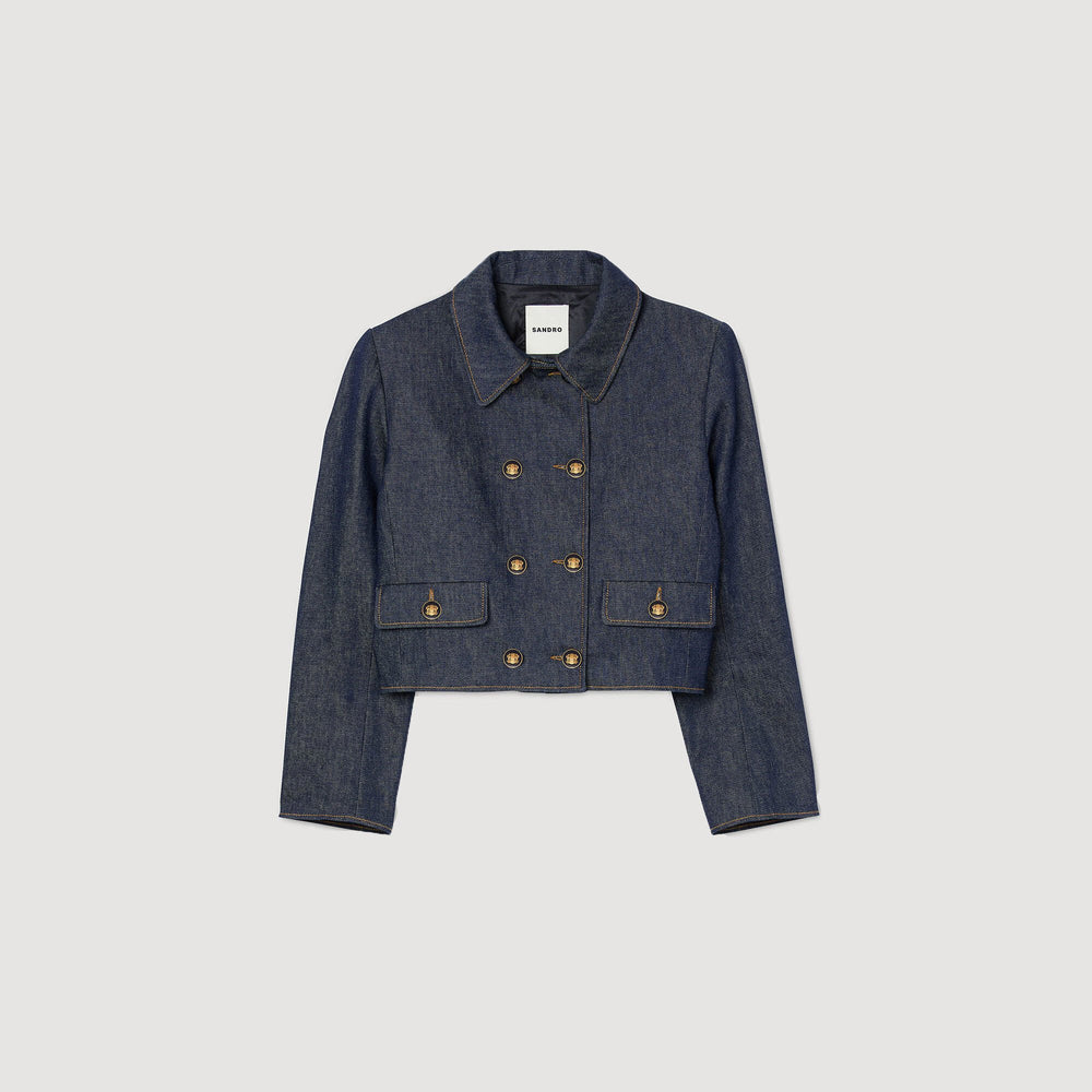 Sandro Women Denim tailored jacket