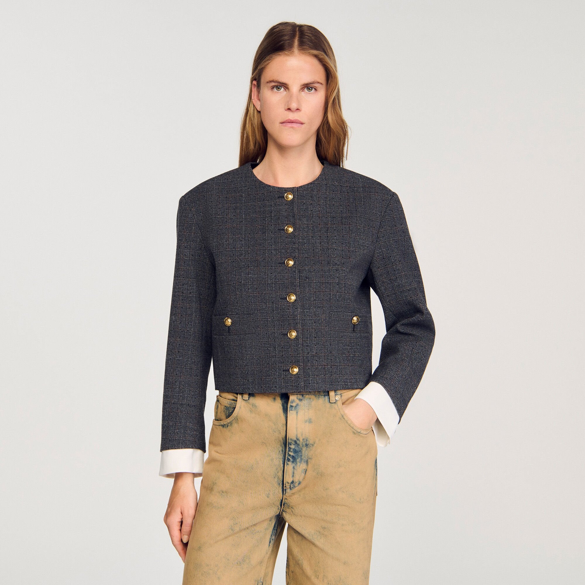 Sandro Women Rhinestone tailored jacket