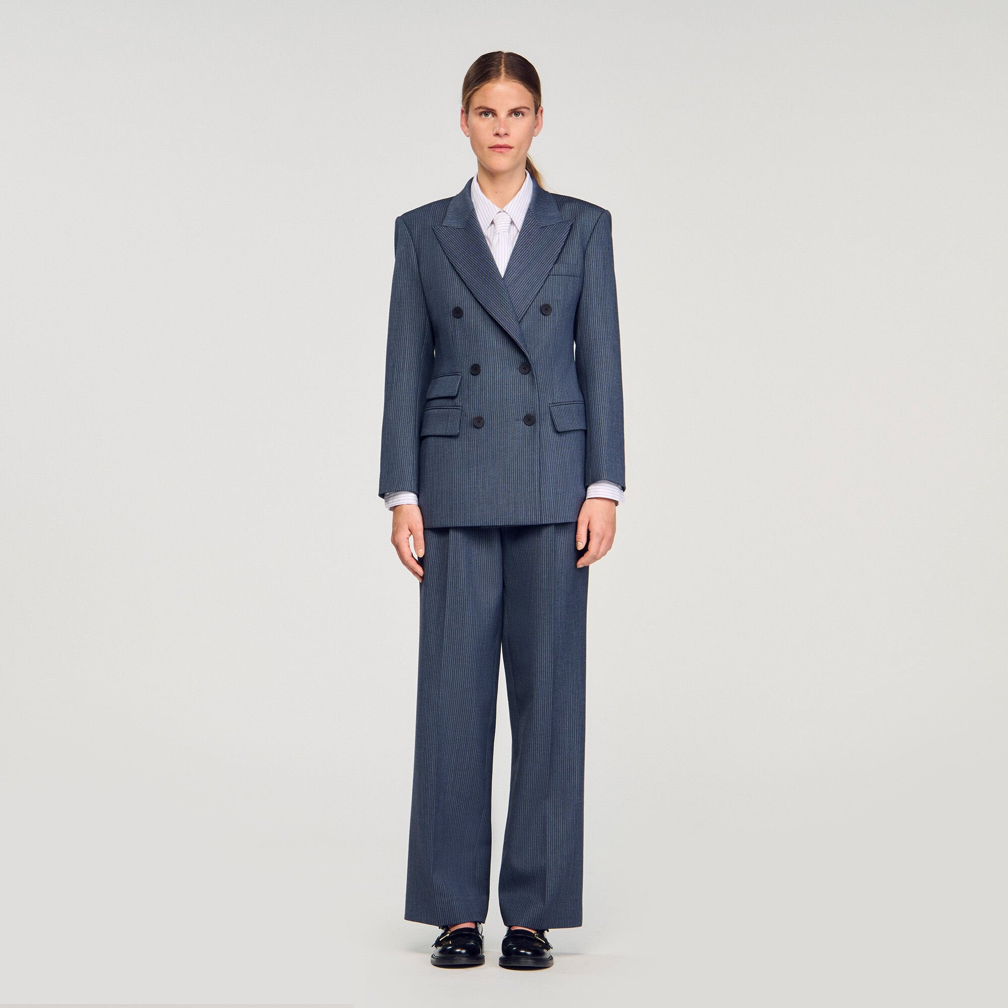 Sandro Women Striped tailored jacket