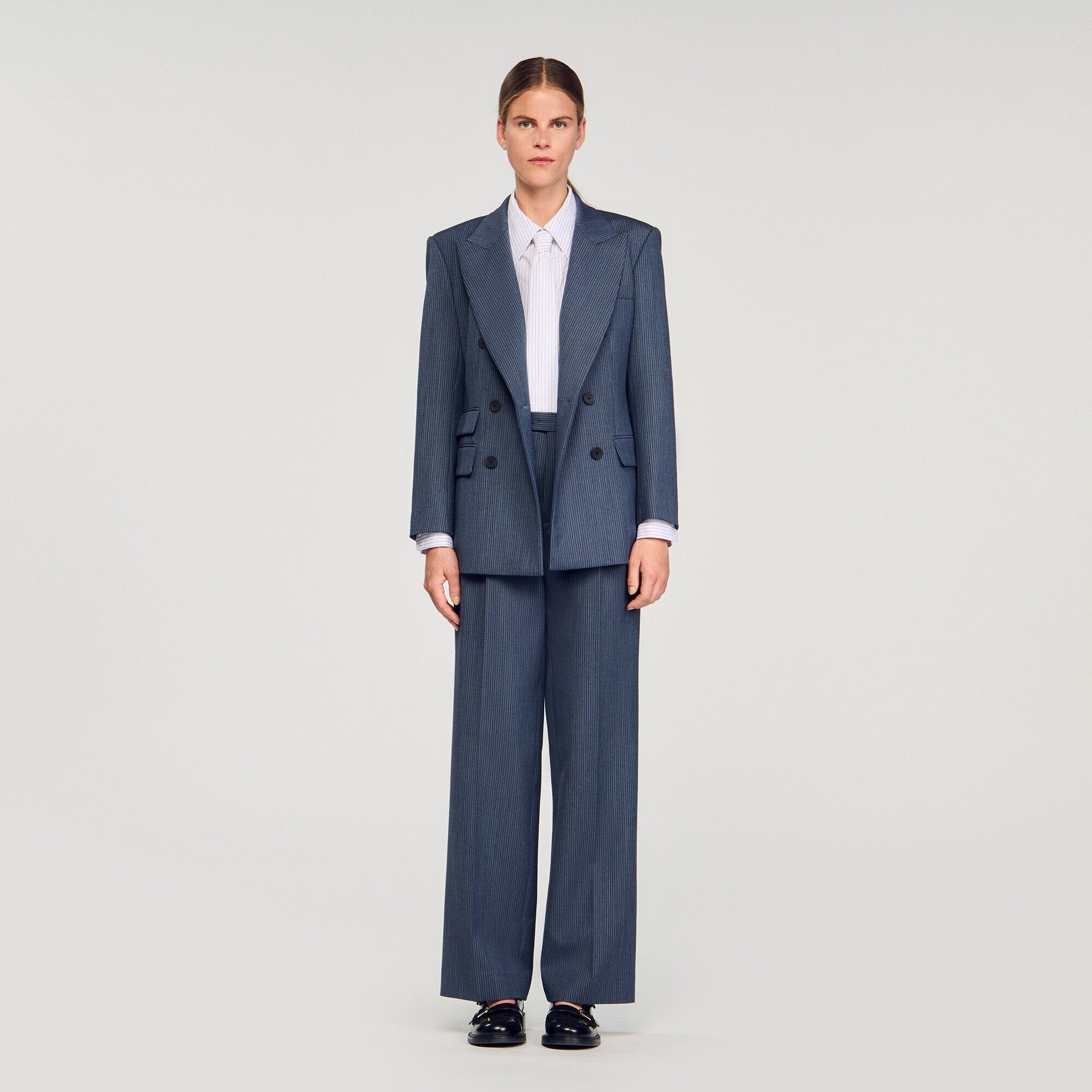 Sandro Women Striped tailored jacket