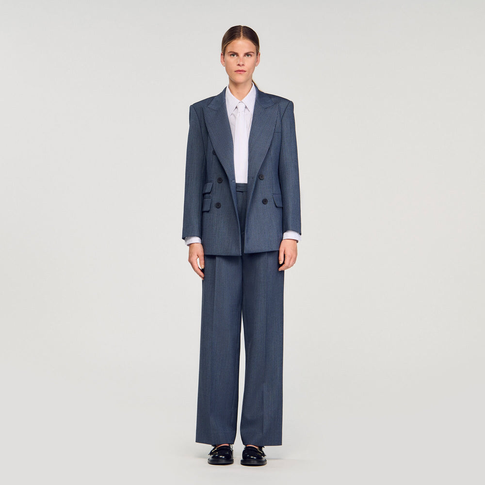 Sandro Women Striped tailored jacket