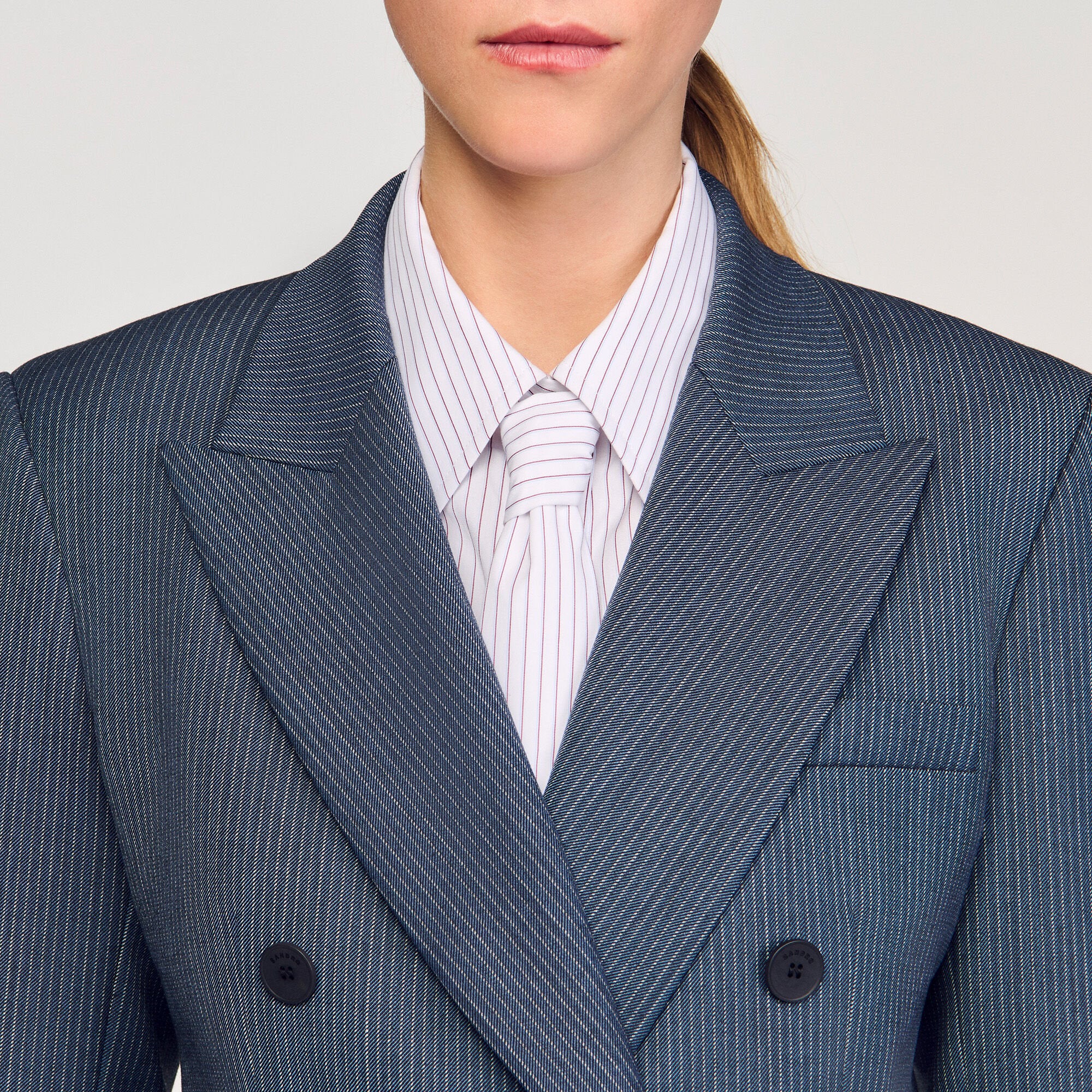 Sandro Women Striped tailored jacket