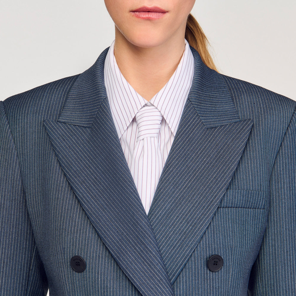 Sandro Women Striped tailored jacket