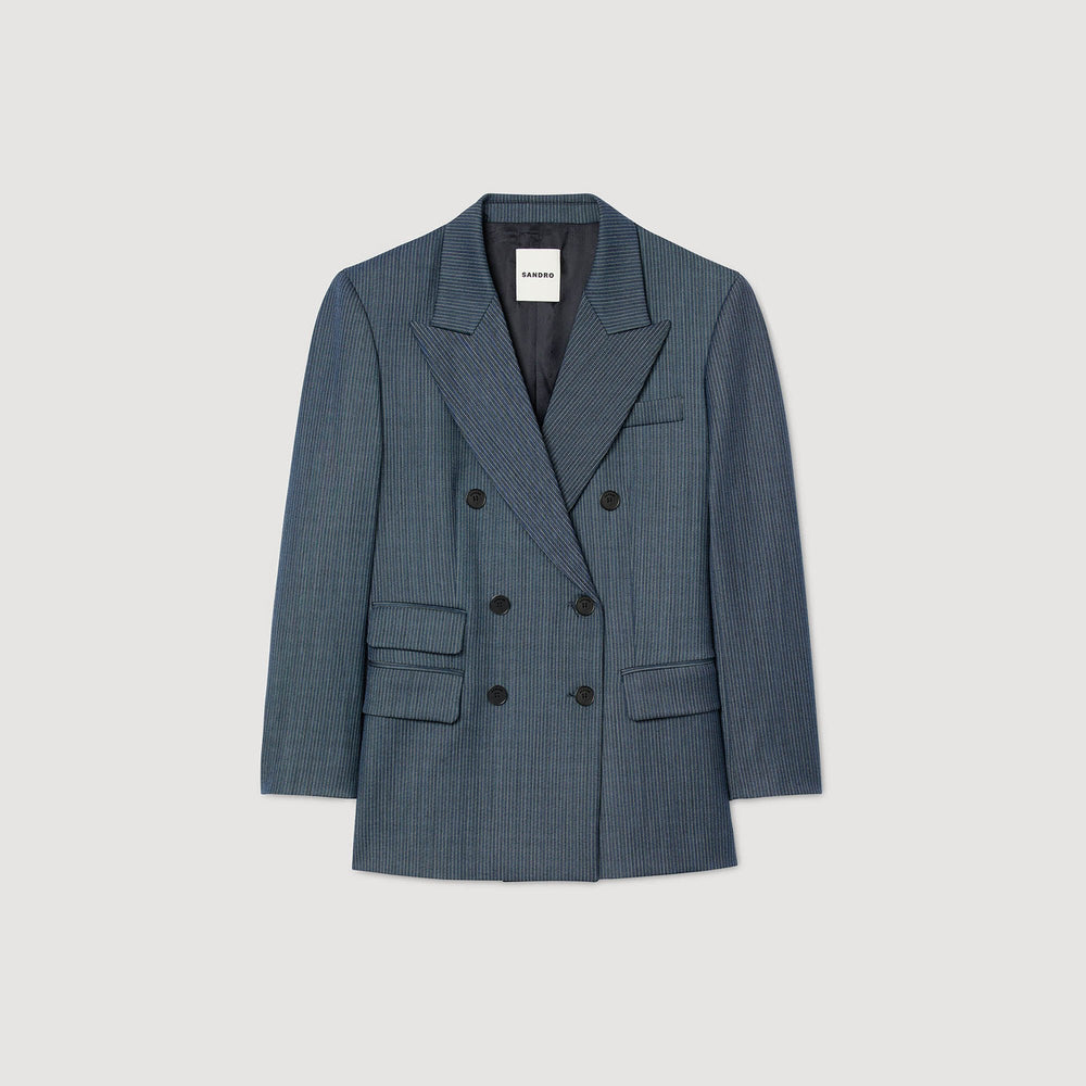 Sandro Women Striped tailored jacket