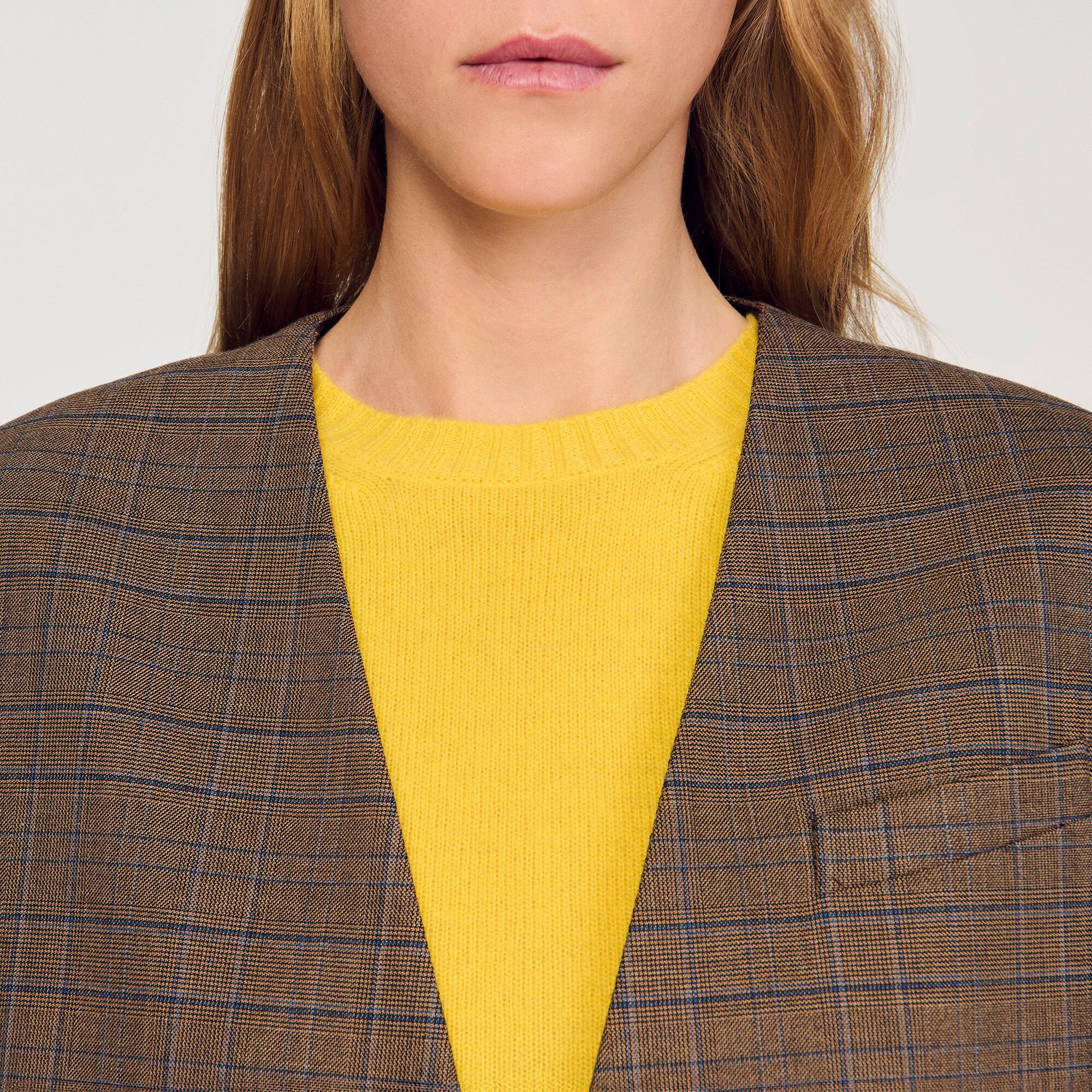 Sandro Women Oversized checked jacket