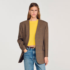 Sandro Women Oversized checked jacket