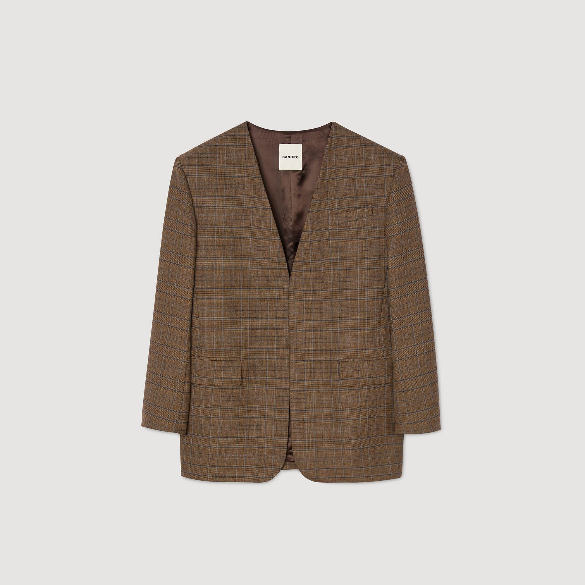Sandro Women Oversized checked jacket