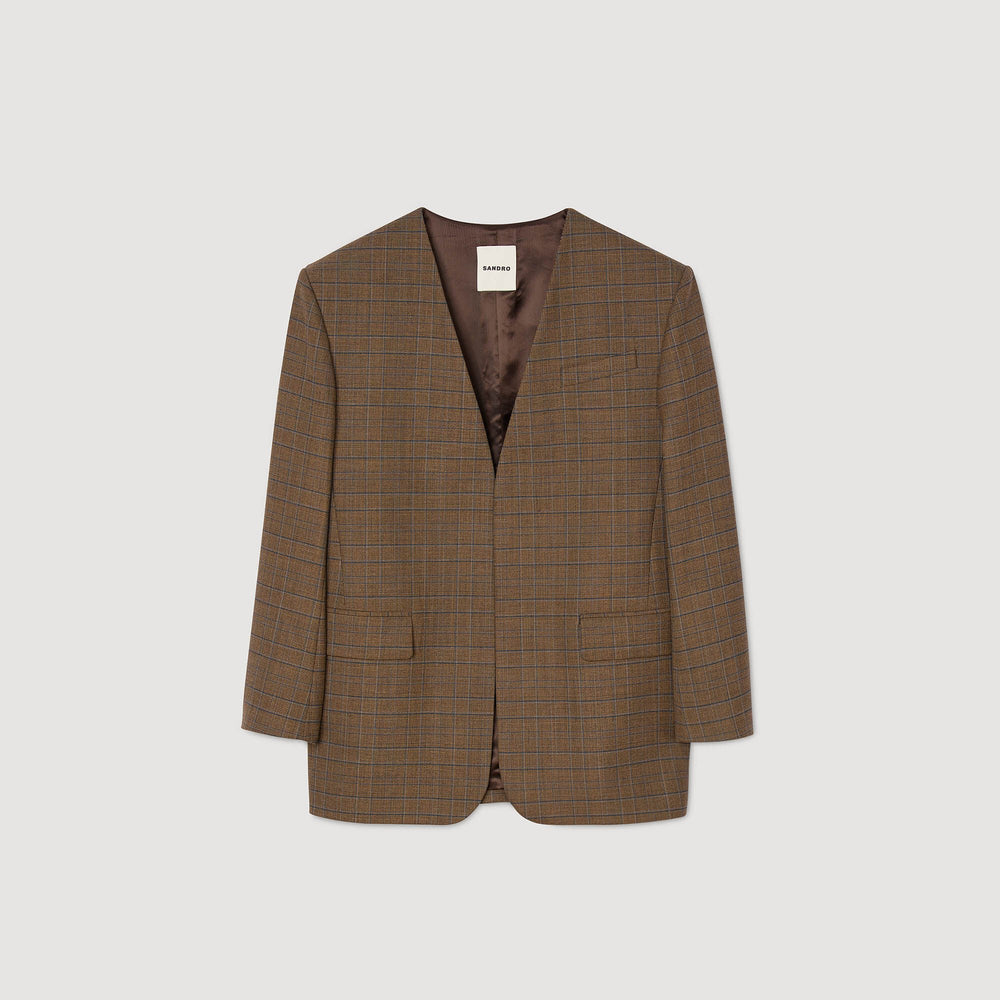 Sandro Women Oversized checked jacket