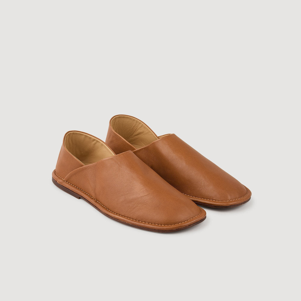 Sandro Men Grained leather slippers