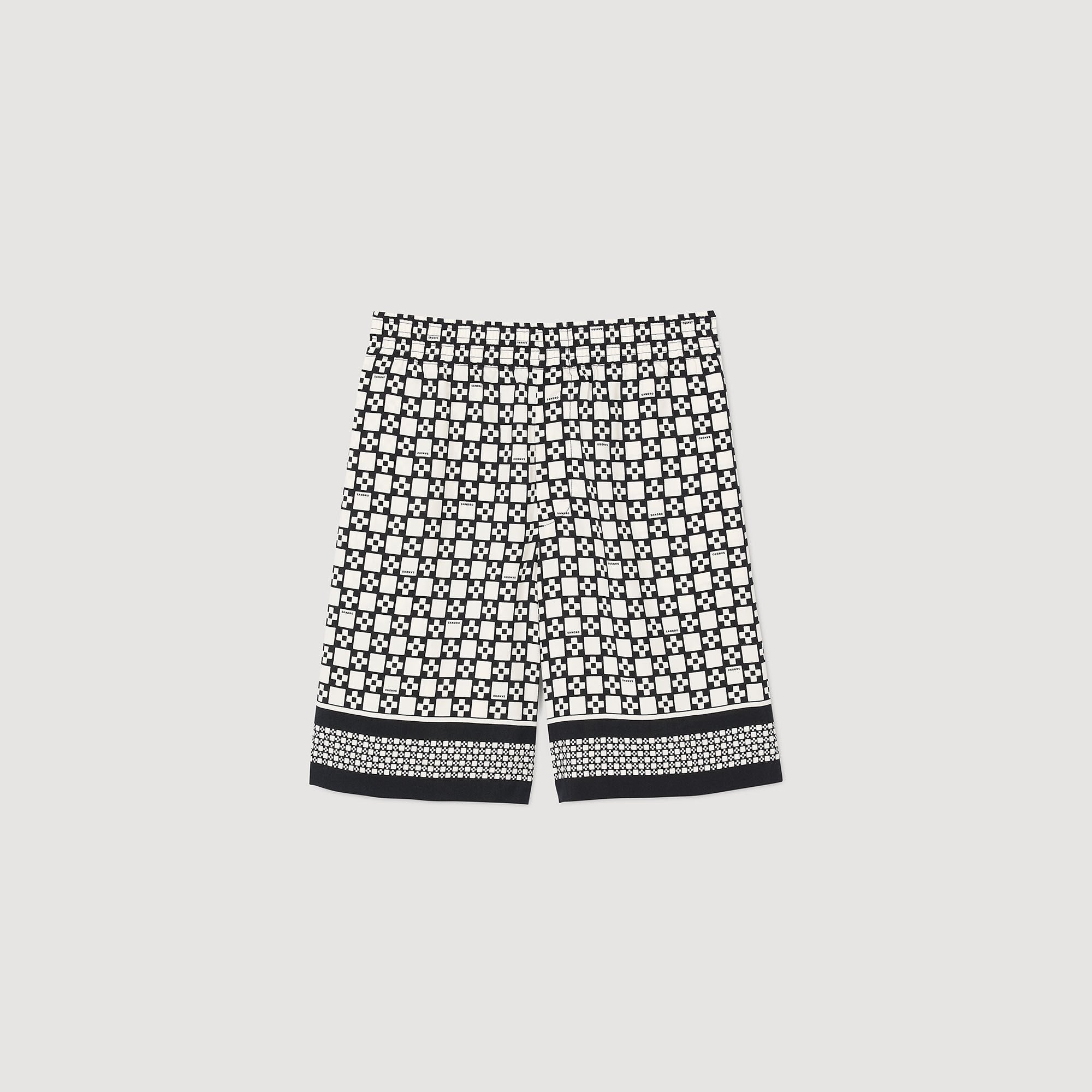 Sandro Men Square Cross flowy bermuda shorts