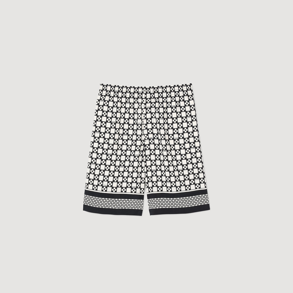 Sandro Men Square Cross flowy bermuda shorts