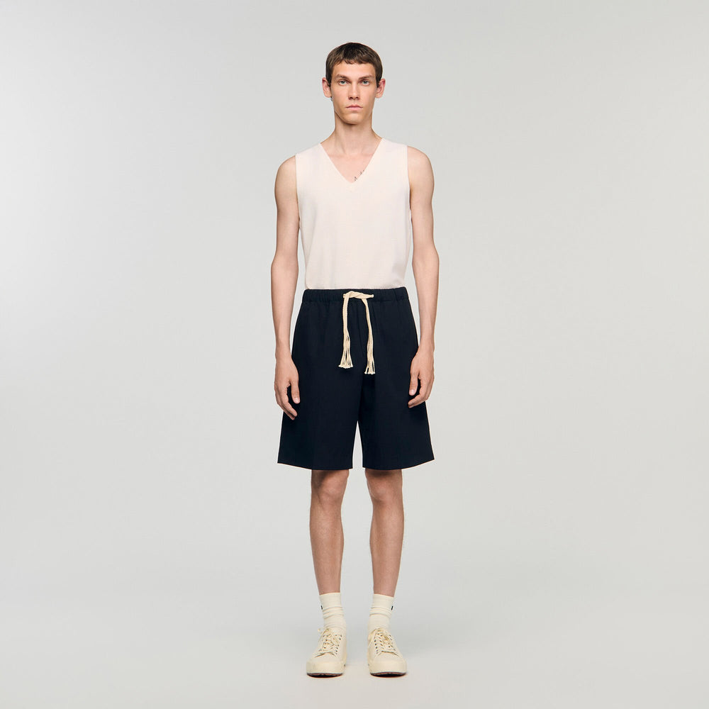 Sandro Men Elasticated waist cotton shorts