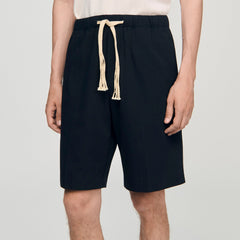 Sandro Men Elasticated waist cotton shorts