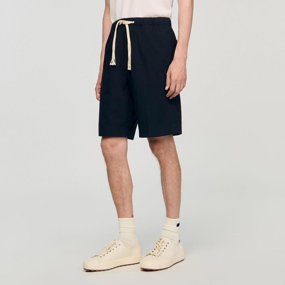 Sandro Men Elasticated waist cotton shorts