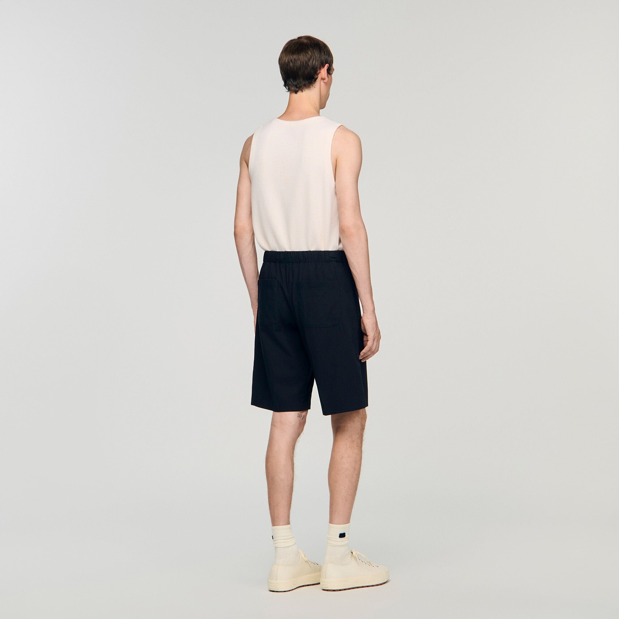 Sandro Men Elasticated waist cotton shorts