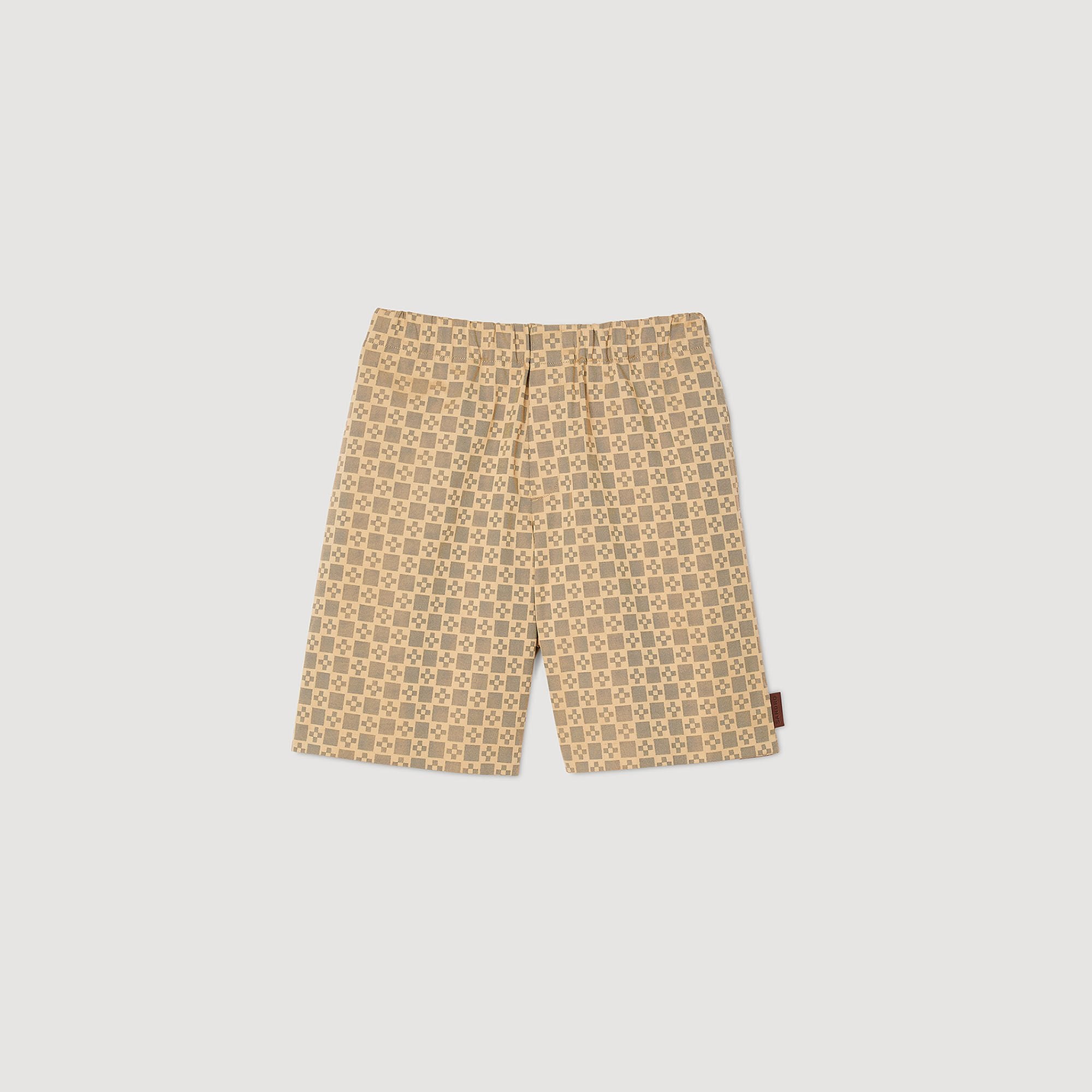 Sandro Men Square Cross jacquard shorts