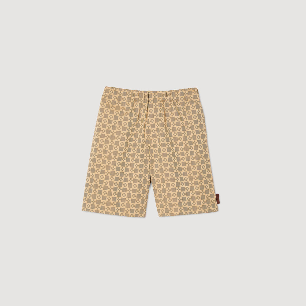 Sandro Men Square Cross jacquard shorts