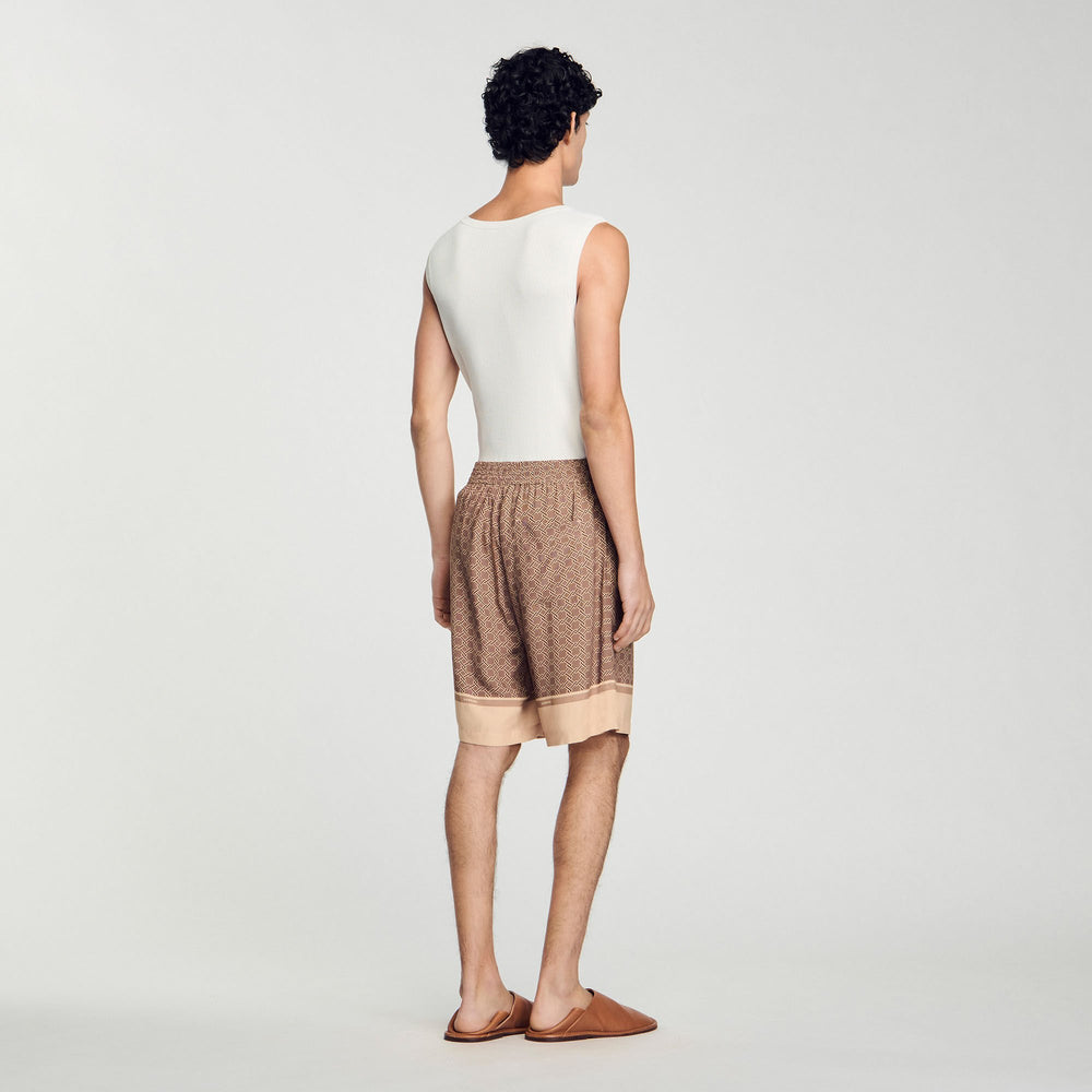 Sandro Men Patterned Flowy Bermuda shorts