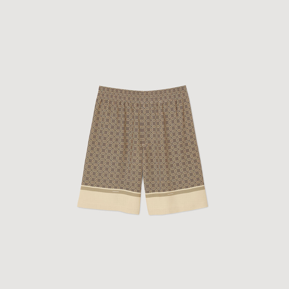 Sandro Men Patterned Flowy Bermuda shorts