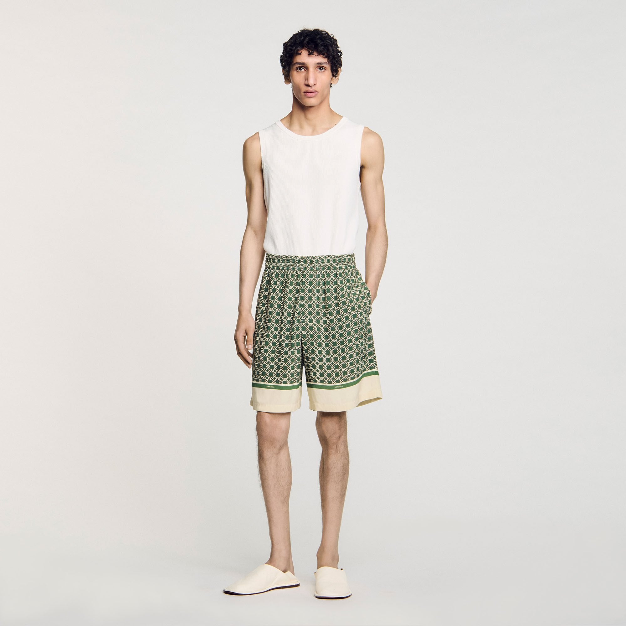 Sandro Men Patterned Flowy Bermuda shorts