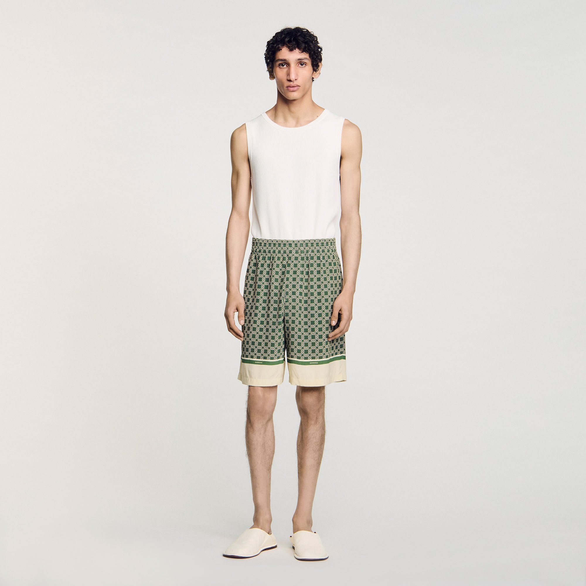 Sandro Men Patterned Flowy Bermuda shorts