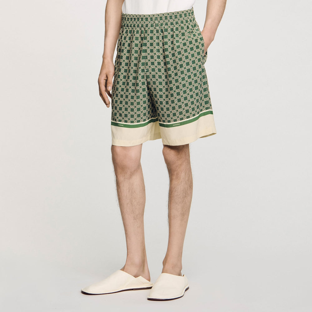 Sandro Men Patterned Flowy Bermuda shorts