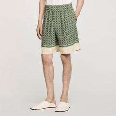 Sandro Men Patterned Flowy Bermuda shorts