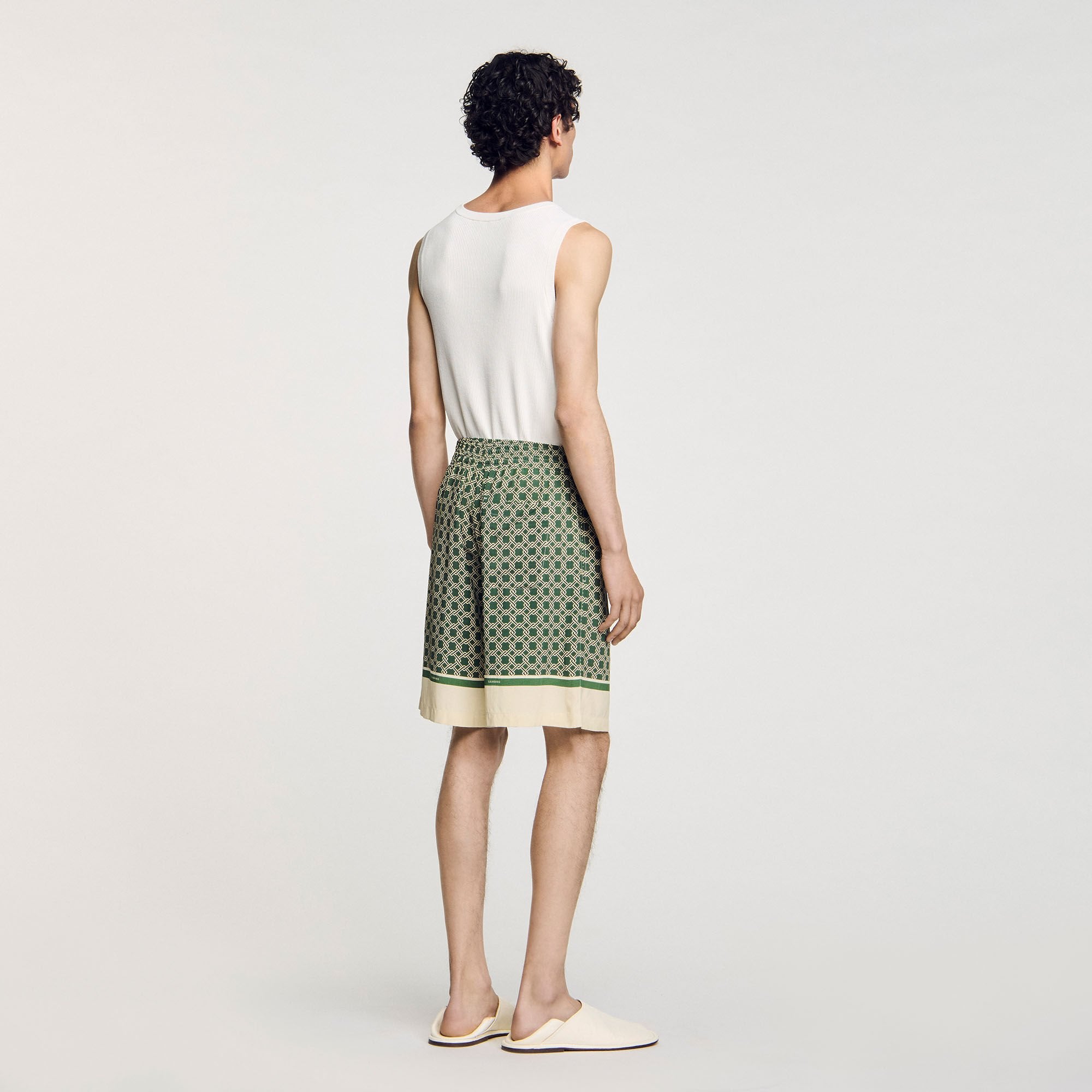 Sandro Men Patterned Flowy Bermuda shorts