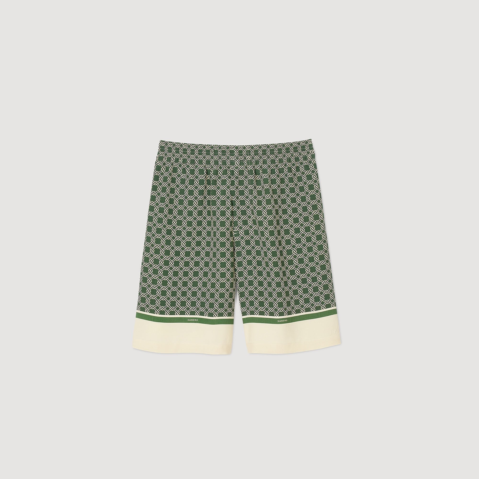Sandro Men Patterned Flowy Bermuda shorts