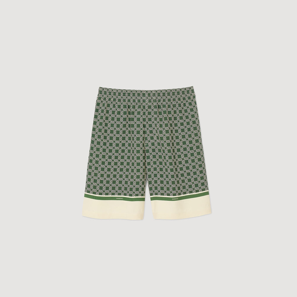 Sandro Men Patterned Flowy Bermuda shorts