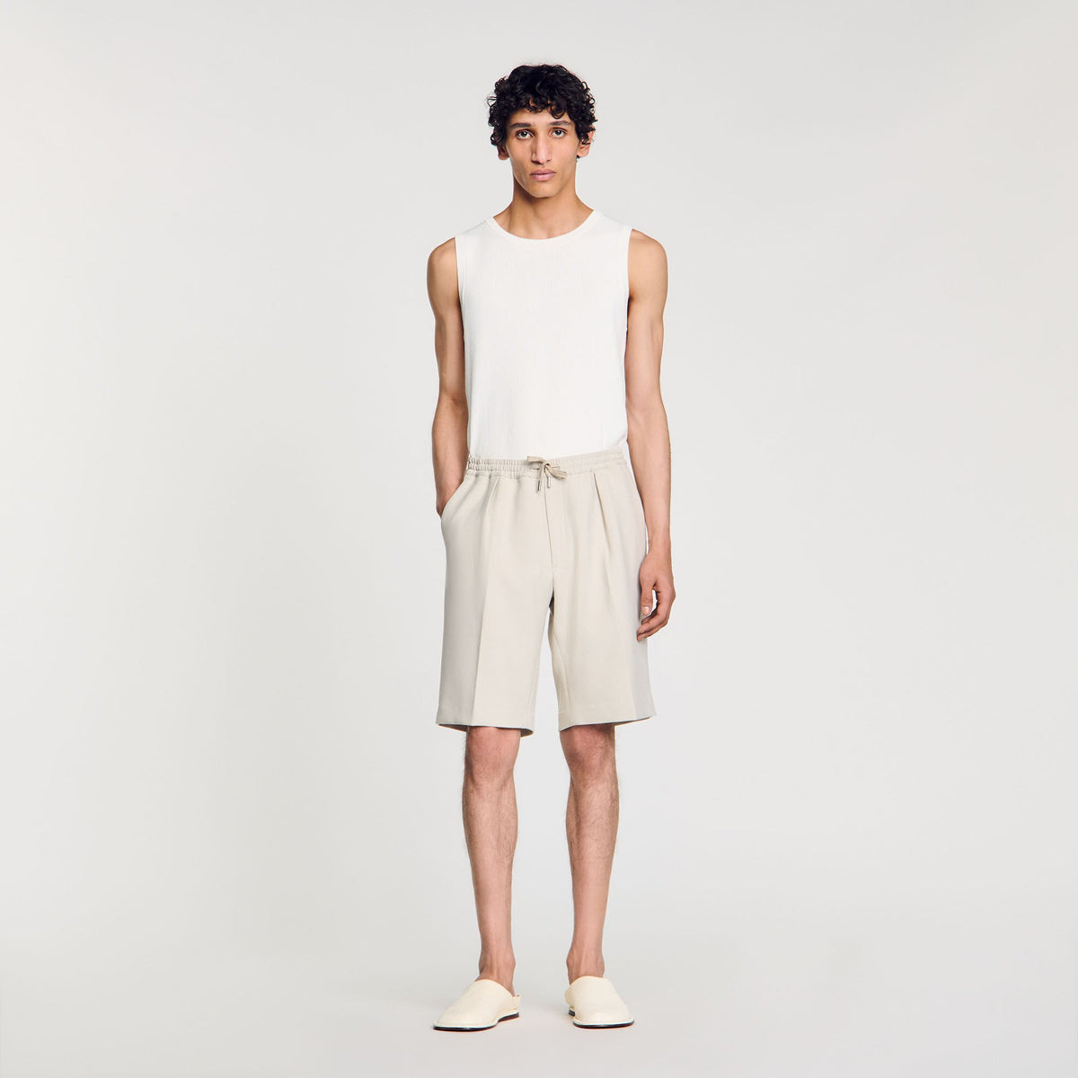 Sandro Men Jersey Bermuda shorts