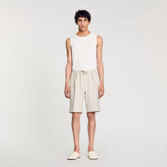 Sandro Men Jersey Bermuda shorts