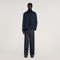 Sandro Men Quilted zip-up jacket