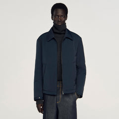 Sandro Men Quilted zip-up jacket