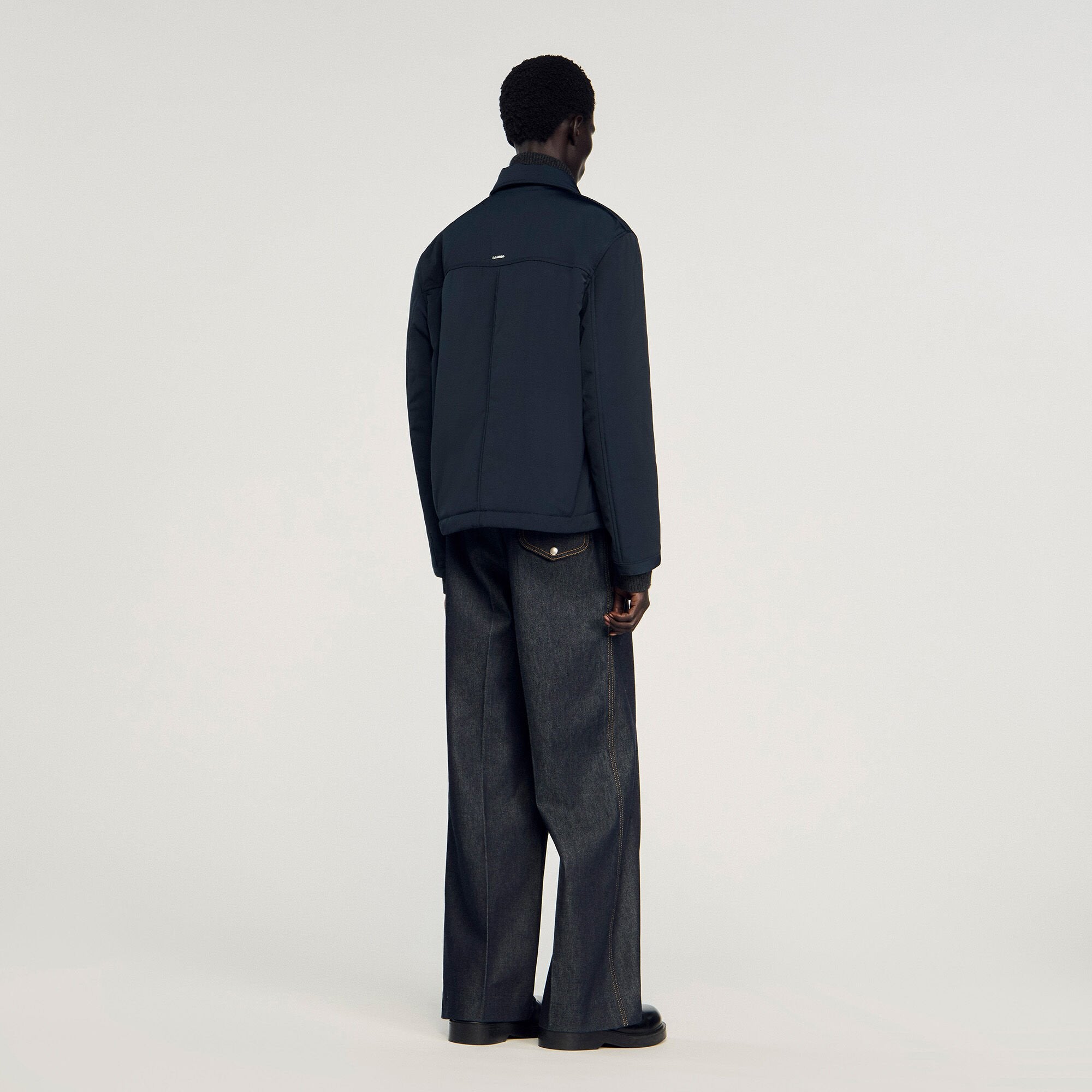 Sandro Men Quilted zip-up jacket