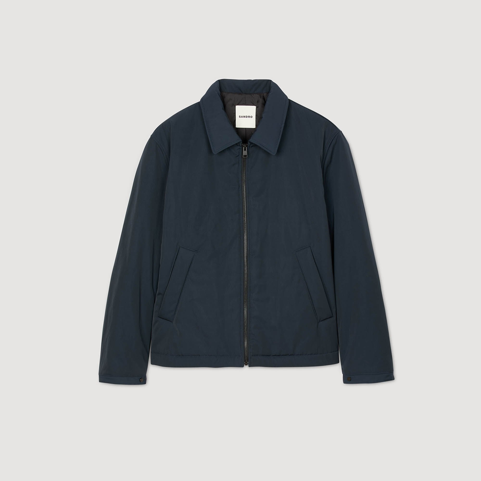 Sandro Men Quilted zip-up jacket