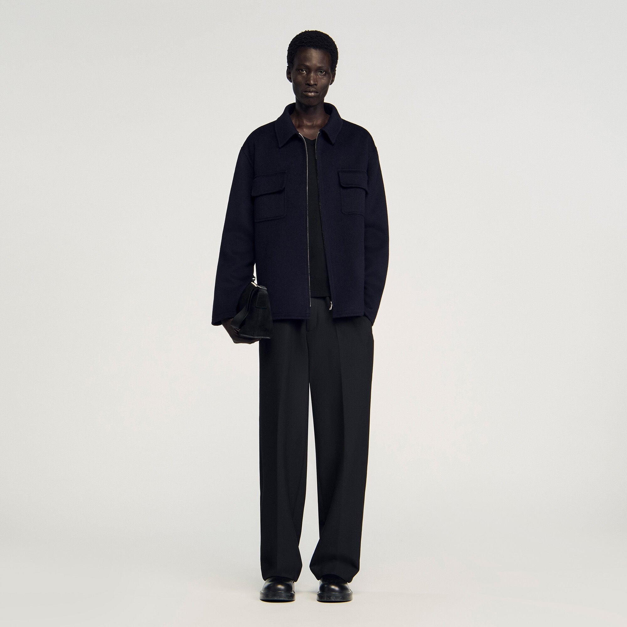Sandro Men Zipped overshirt