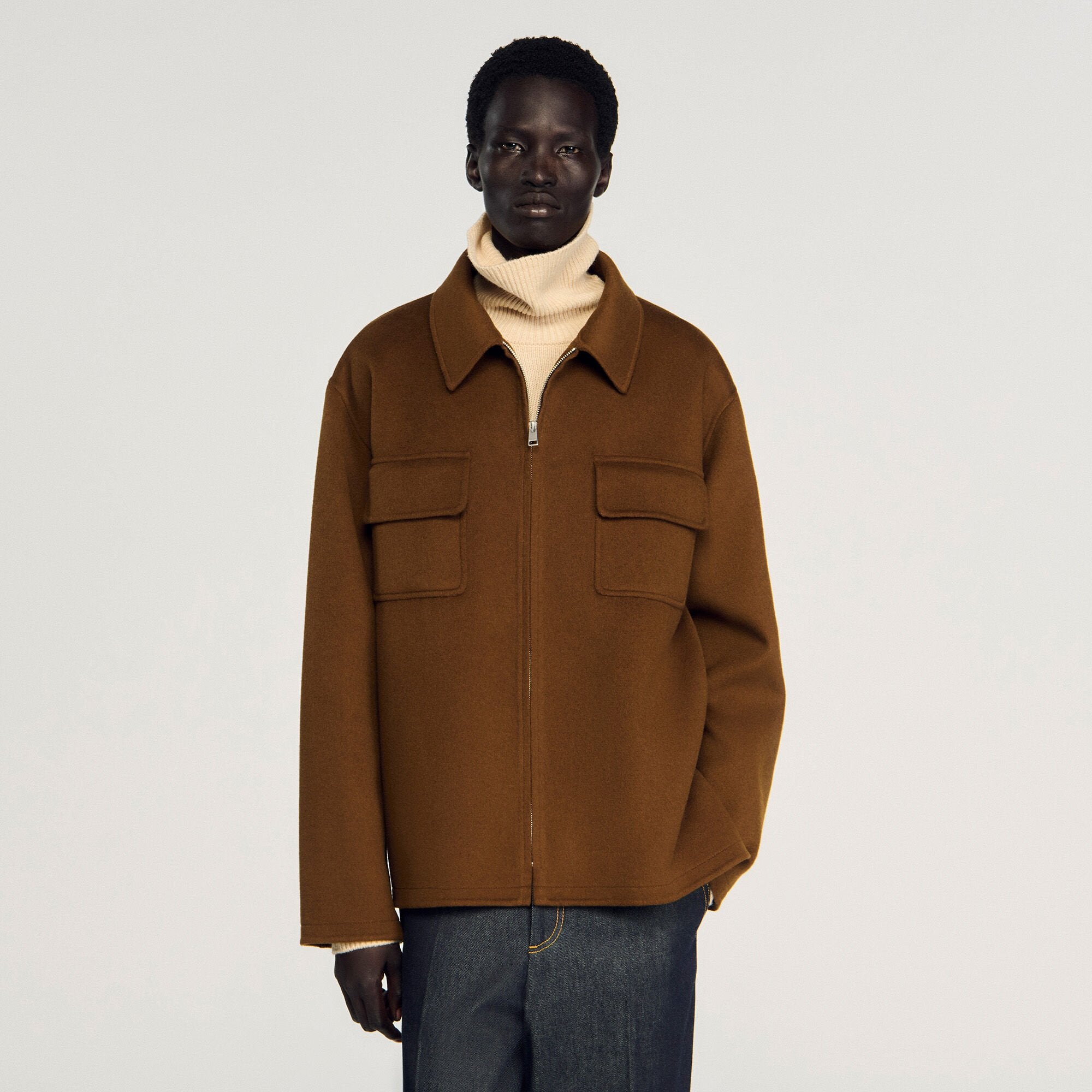 Sandro Men Zipped overshirt