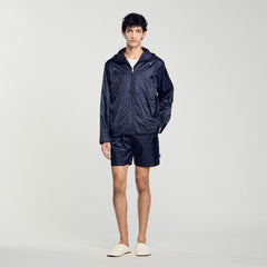 Sandro Men Square Cross nylon jacket
