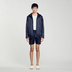 Sandro Men Square Cross nylon jacket