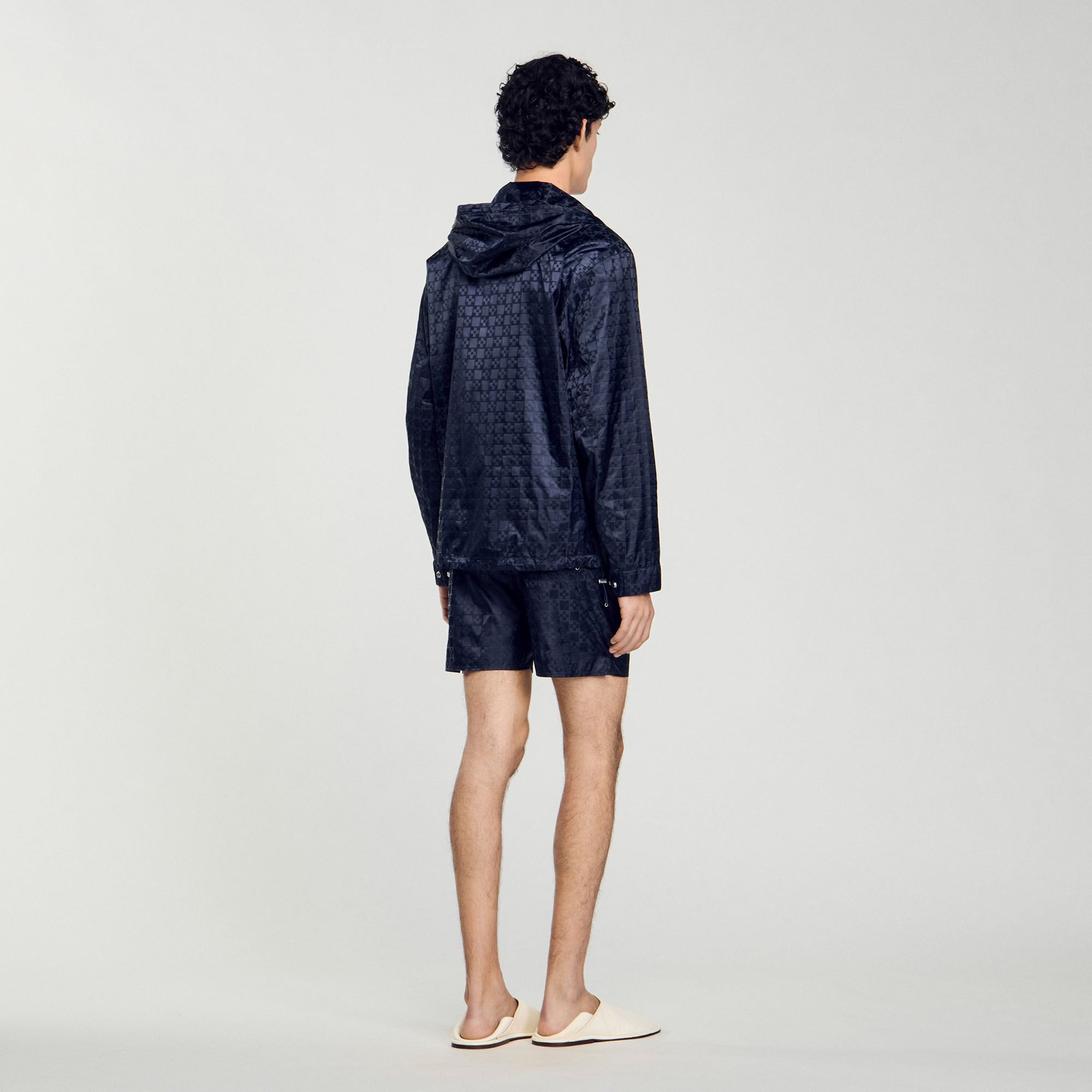 Sandro Men Square Cross nylon jacket