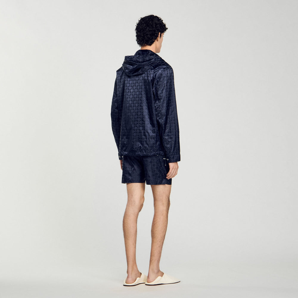 Sandro Men Square Cross nylon jacket